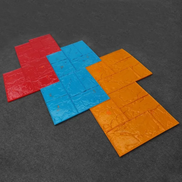 3x Kit Moldes Estampado Diseños Surtidos Muro Piso Hormigón Flexible 62x62cm<br><br><p class="carrosel_style">TZE005-KIT</p> - Imagen 3