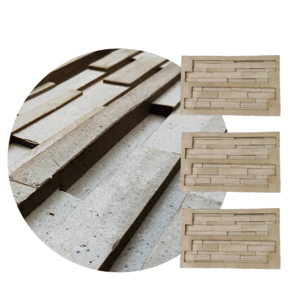 Molde Li Fachaletas de Hormigon Revestimiento de Pared 62x35cm x3<br><br><p class="carrosel_style">TZE103X3</p>